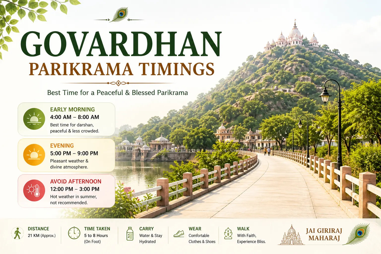 Govardhan Parikrama Timings